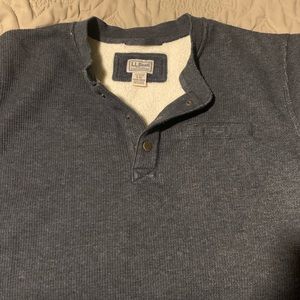 LL Bean, Mens, lined Henley /sweater